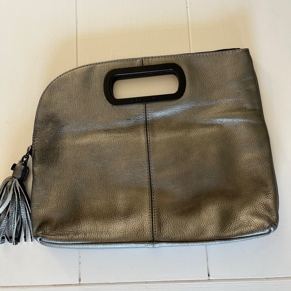 BCBG Max Axria Silver Leather Bag - Picture 2 of 4